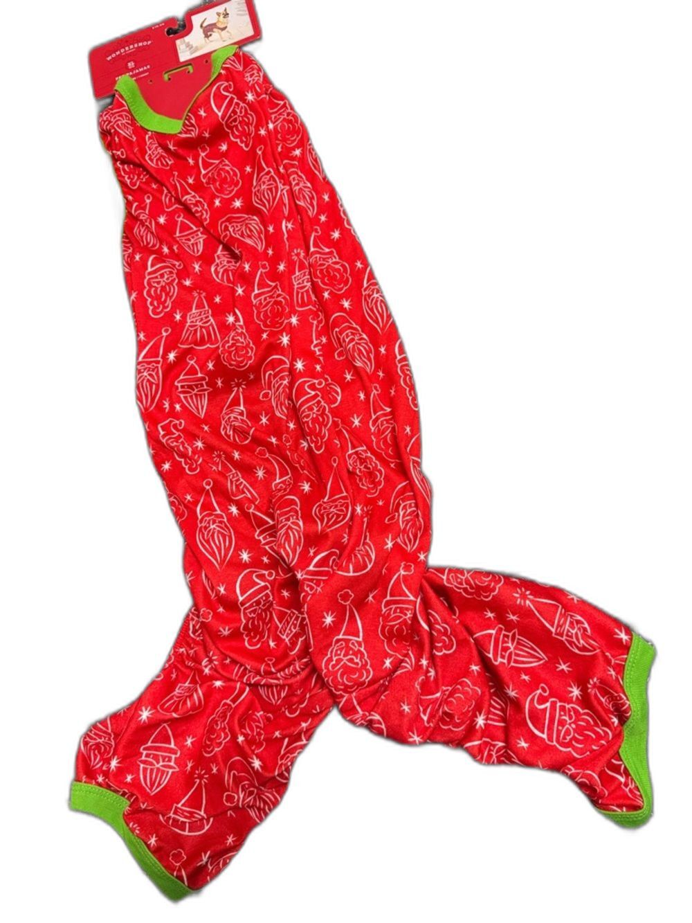 Wondershop Red & Green Santa Print Dog Pajamas